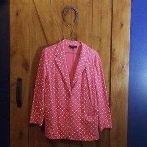 NEW XL Talbots Pink Polka-dot Blazer